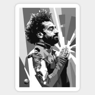 Moh Salah Grayscale Sticker